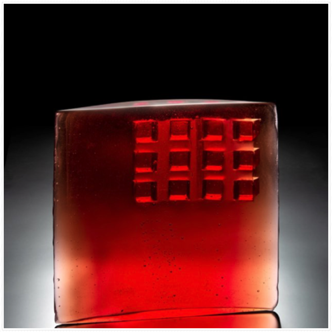 12 Cubes On Mars
2019
Cast Didymium Glass 
24 x 24 x 6 in.
$25,000
