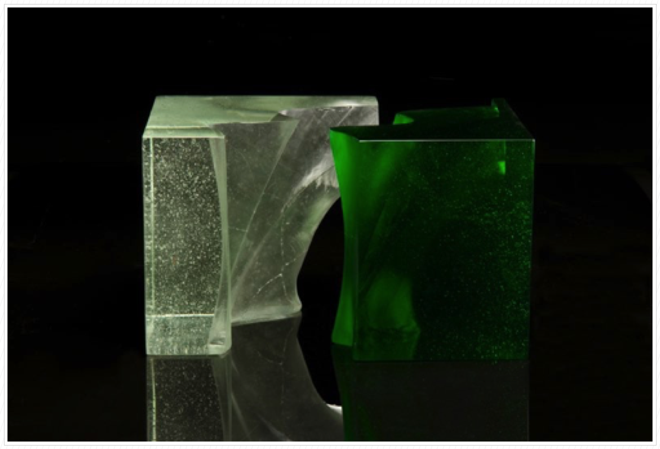 Green Cut Cube - Autumn
2015
Cast Soda Lime Glass (2 pieces)
10 x 14 x 10 in.
$18,000