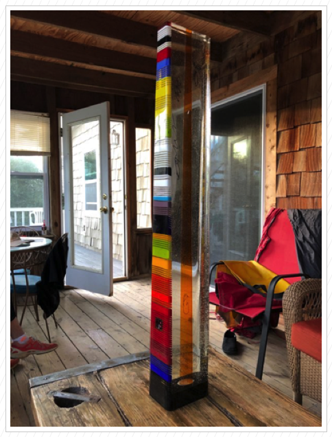 Sunrise Over The
Many - Colored Land
2019
Cast Bullseye & Soda Lime Glass 
47 x 6 x 5 in.
$19,000
